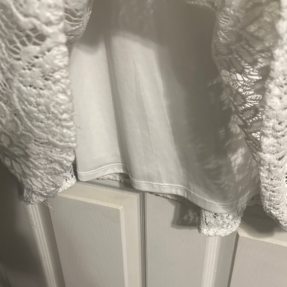 Ruby Rd. White Lace Blouse - Picture 4 of 6